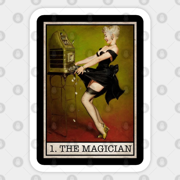 Tarot - The Magician Sticker by Gwraggedann